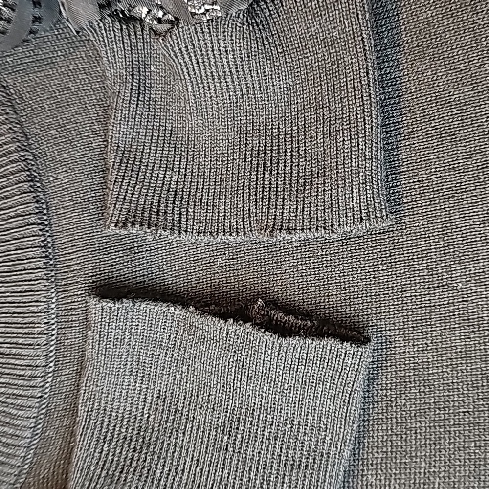 89TH + MADISON BLACK SHEER LONG SLEEVE MOCK TURTLENECK PULLOVER SWEATER - Picture 9 of 12
